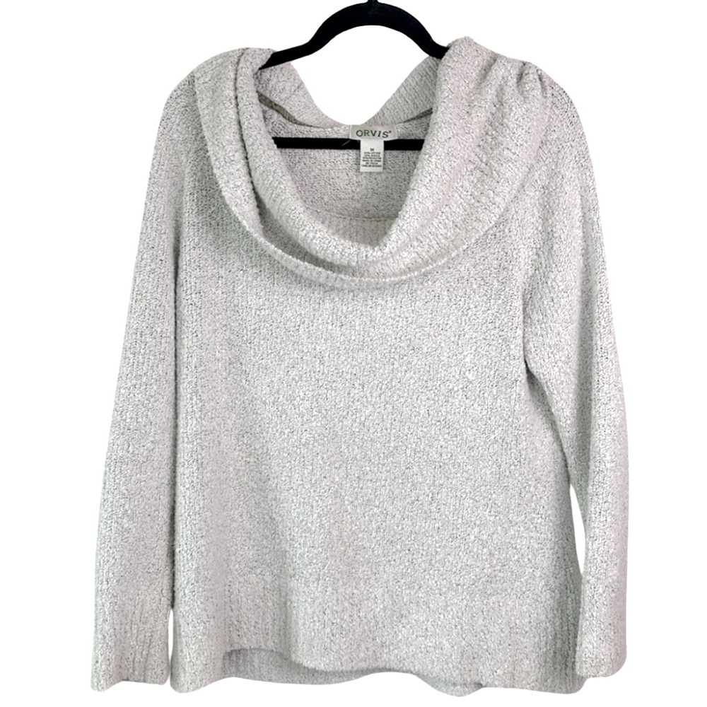 Orvis Gray Cowl Neck Sweater | Size Medium